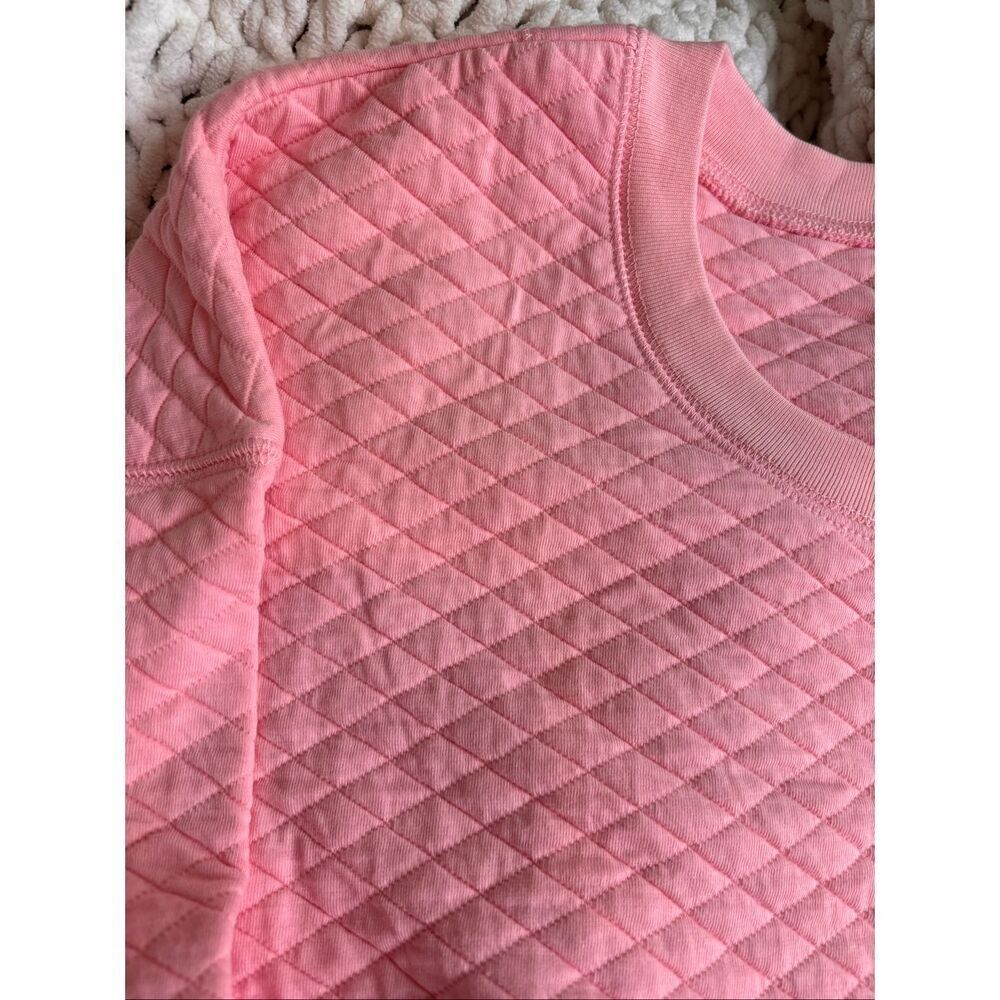 NWT The Beaufort Bonnet Company Pink Quilted Crewneck Pullover coastal loungewea - Picture 3 of 9